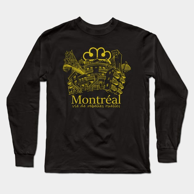 montreal vie de rebelles ruelles Long Sleeve T-Shirt by Paskalamak